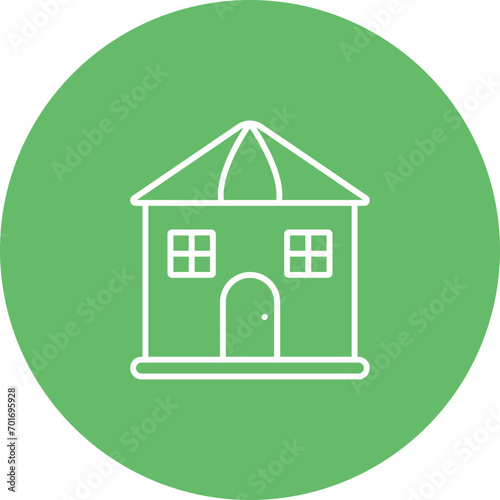 Dive Resort Line Color Icon