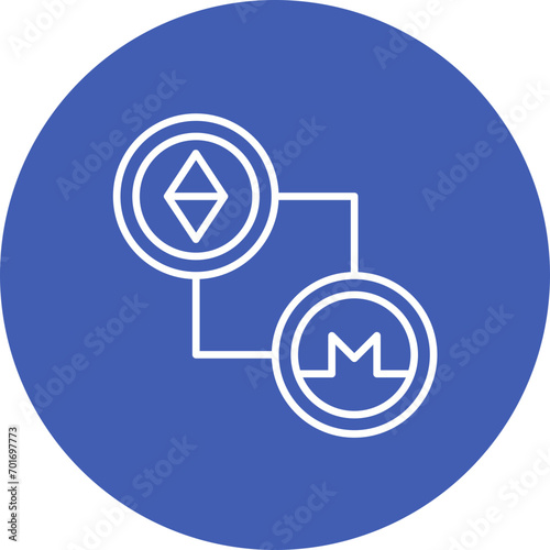 Peer To Peer Line Color Icon