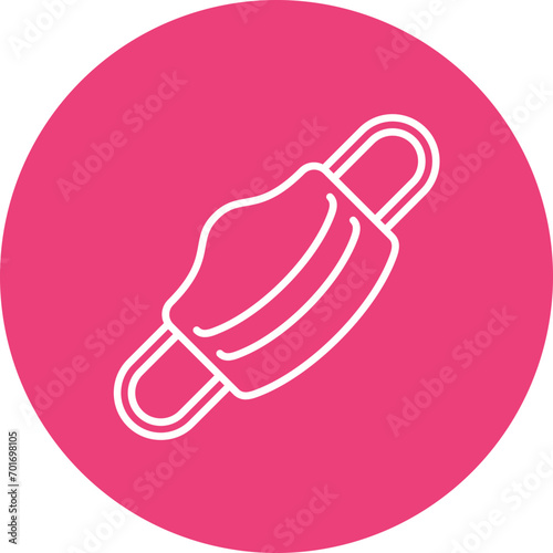 Face Mask Line Color Icon
