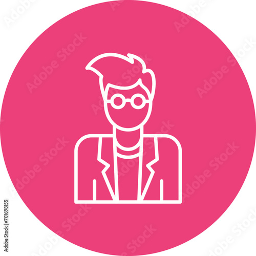 Model Male Line Color Icon