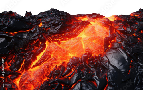 Cooled Lava Crust Forms a Protective, Earthly Shell Isolated on a Transparent Background PNG