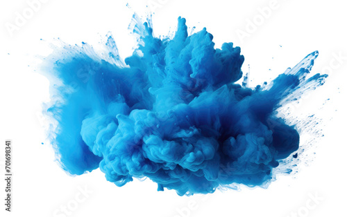 Whirlwind of Blue Powder Creates an Oceanic Storm Isolated on a Transparent Background PNG