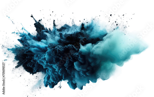Explosive Release Transforms the Atmosphere into a Night Sky Isolated on a Transparent Background PNG