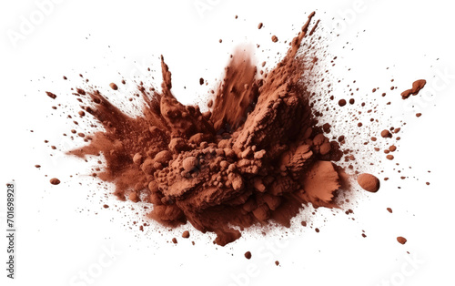 A Stunning Collision of Brown Powders Creates a Captivating Underwater Scene Isolated on a Transparent Background PNG