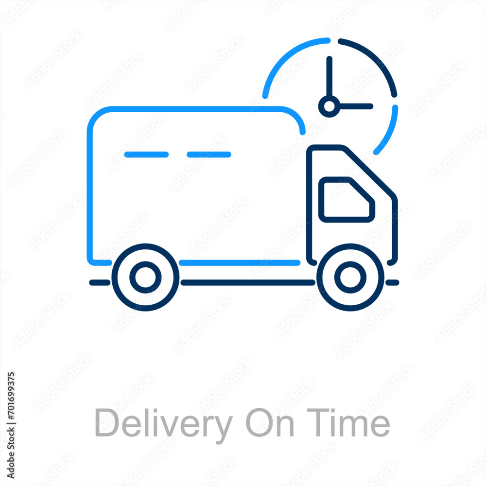 Delivery On Time icon concept