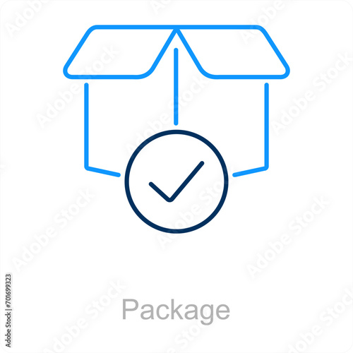 Package and parcel icon concept