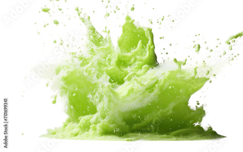The Dynamic Unleashing of Lush lime Powder Isolated on a Transparent Background PNG
