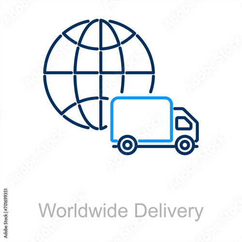Worldwide delivery and shipping icon concept