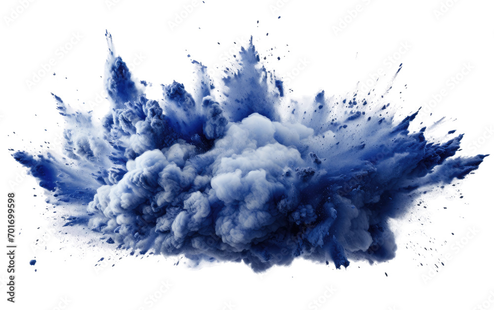 A Dynamic Unleashing of Deep Navy Powder Isolated on a Transparent Background PNG