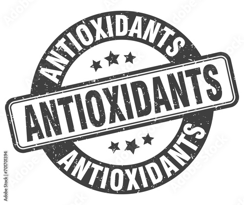 antioxidants stamp. antioxidants label. round grunge sign