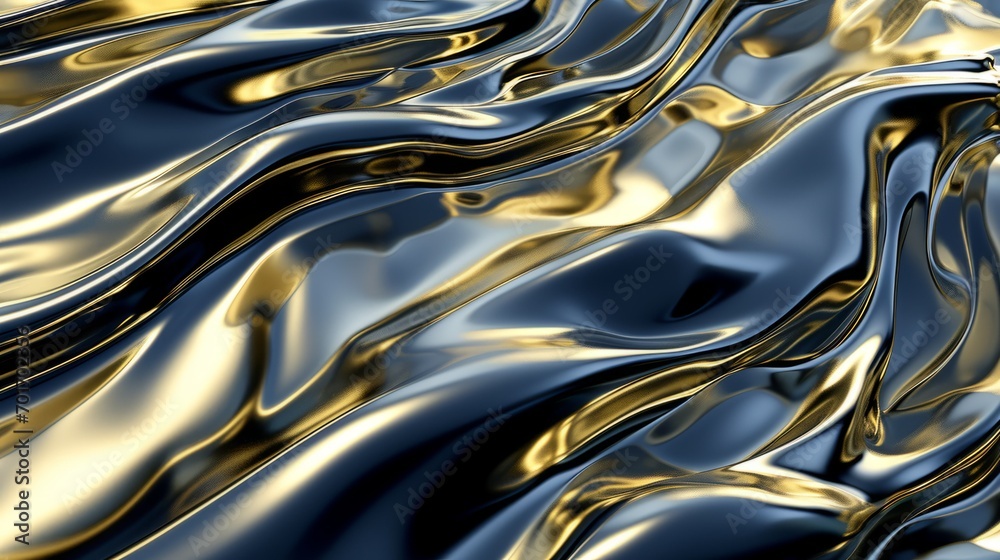 Metallic abstract wavy liquid background with waves Metallic abstract wavy liquid background with waves
