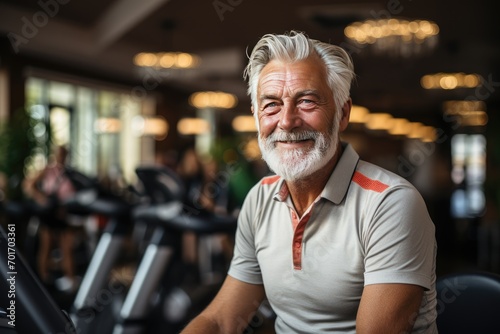 Elderly man doing exercise in the nursing home, senior movement and recreation, never too old for working out, health care, healthy lifestyle