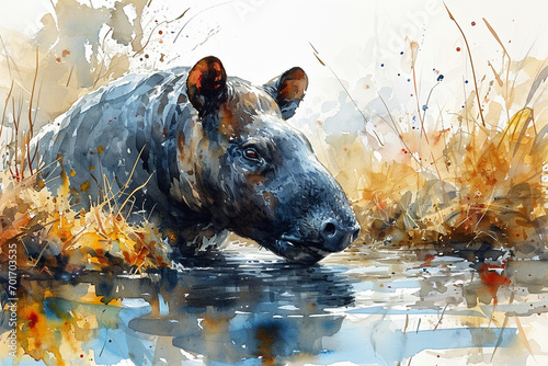 painting of a tapir photo