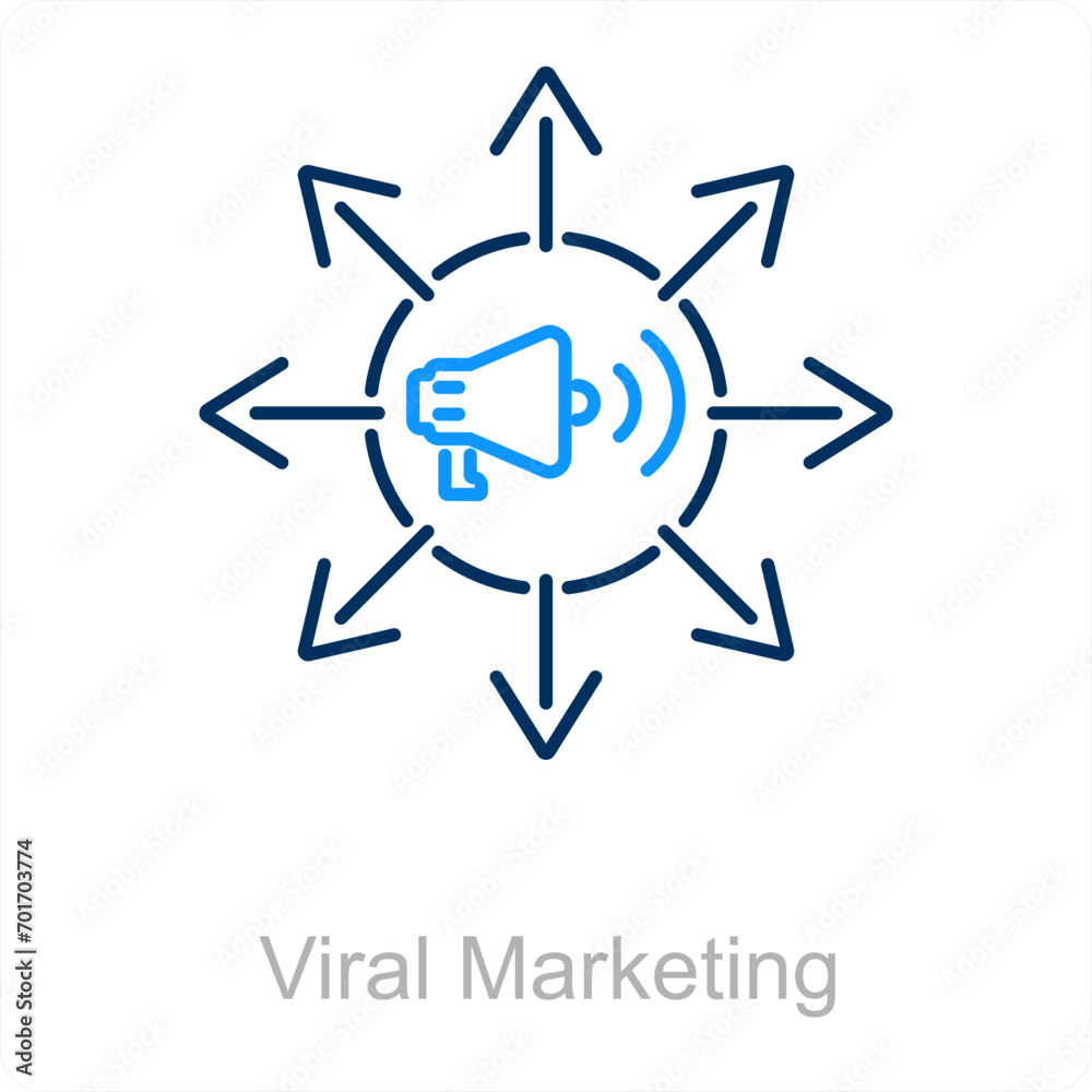 Viral Marketing and advertisement icon concept Viral Marketing and advertisement icon concept