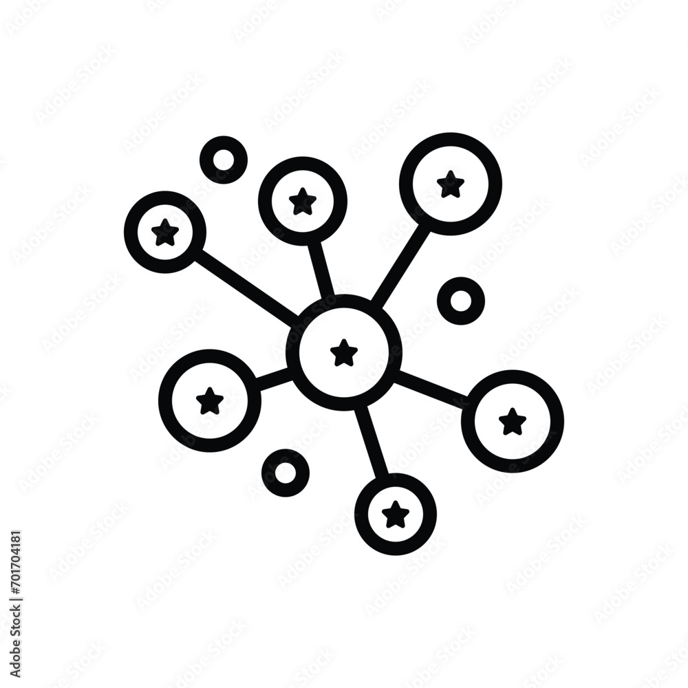 Black line icon for connections Black line icon for connections