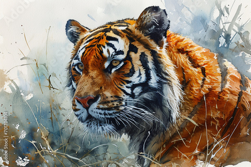 painting of a tiger