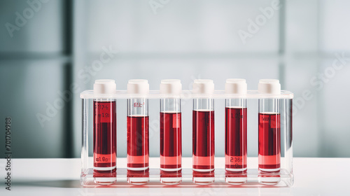 Illustrating the precision of blood testing, this photo depicts centrifuge tubes in a lab, emphasizing the critical work in healthcare and medical research.