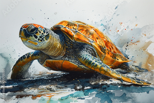 painting of a turtle photo