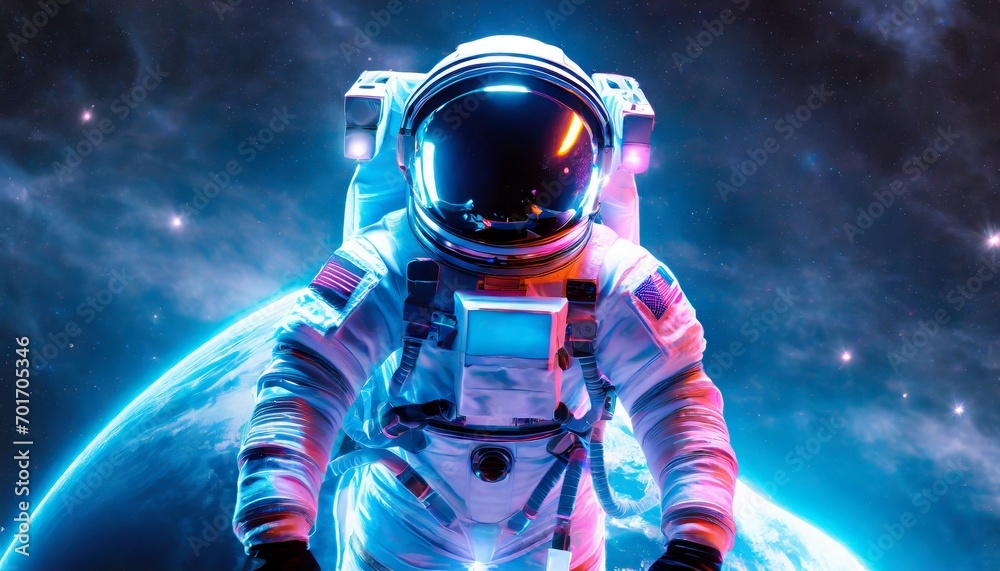 Astronaut galaxy wiev Astronaut galaxy wiev