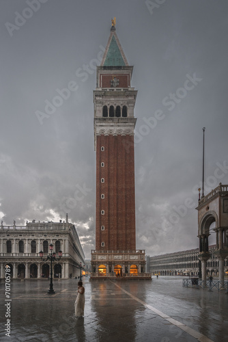 Venezia - Piazza San Marco con la pioggia