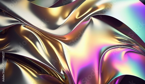 abstract and shiny iridescent holographic texture backdrop