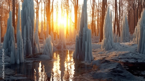 Sunset in the Stalagmite Forest