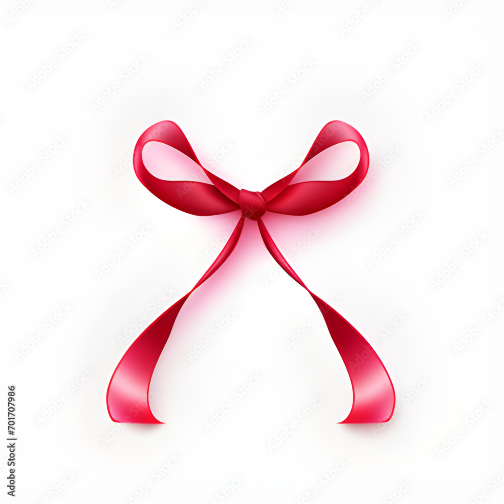 red ribbon for decoration on white background red ribbon for decoration on white background
