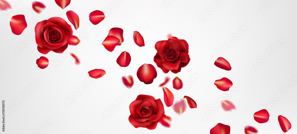 A romantic red rose realistic illustration, with flying petals. Perfect for Valentine's Day, weddings, and celebrations. Realistic details create a beautiful, natural design. Not AI. A romantic red rose realistic illustration, with flying petals. Perfect for Valentine's Day, weddings, and celebrations. Realistic details create a beautiful, natural design. Not AI.