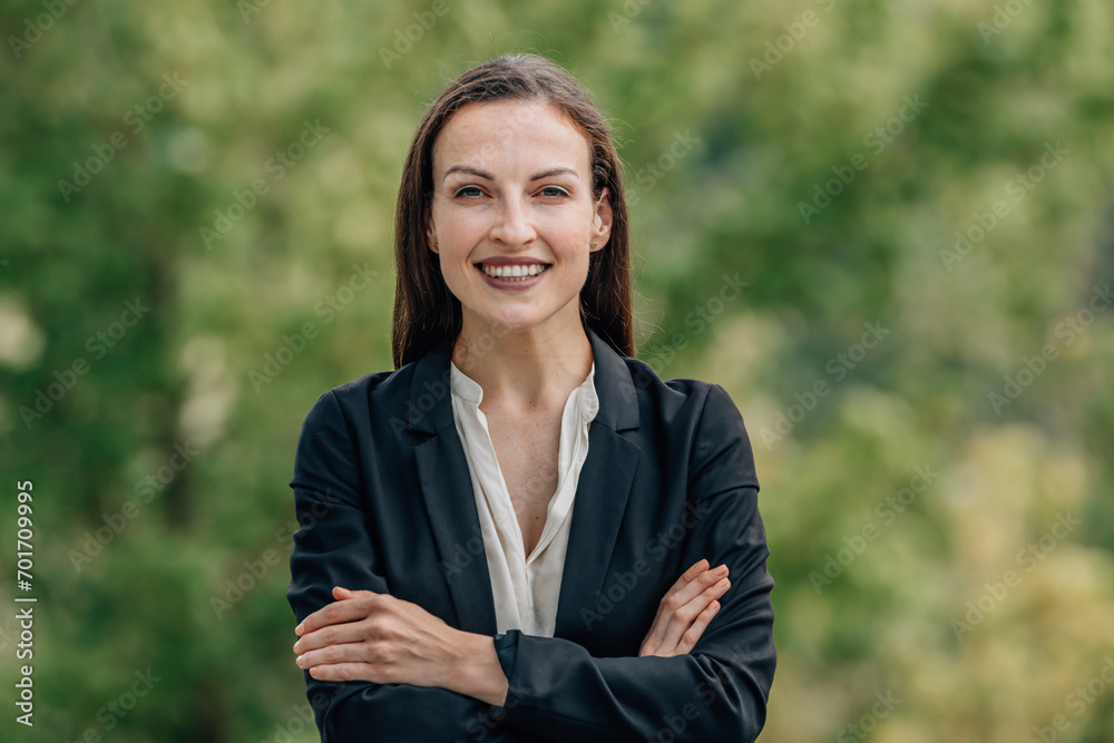 portrait of attractive business woman outdoors portrait of attractive business woman outdoors