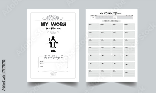 My Workout Journal. Daily Gratitude Monthly & Yearly Undated Planner. Journal. Printable Gratitude Journal. Planner Bundle Design. Printable Planner Set with cover page layout template