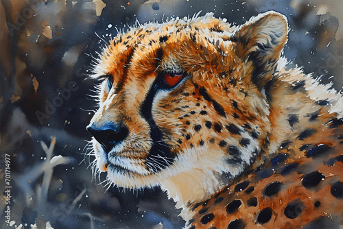 painting of a cheetah © Angah