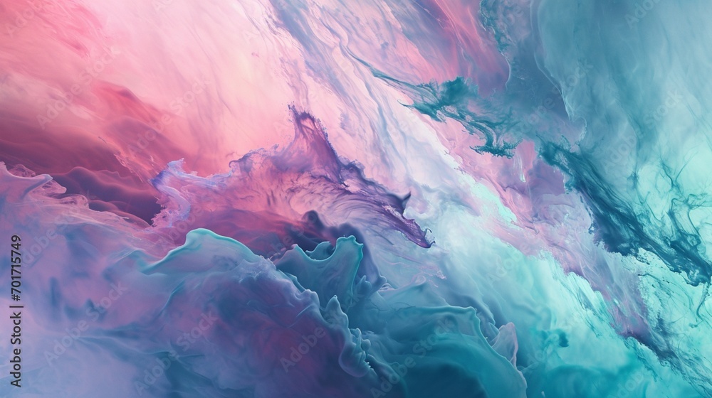 fusion of pastel colors, forming a virtual aurora that inspires tranquility and deep reflection,