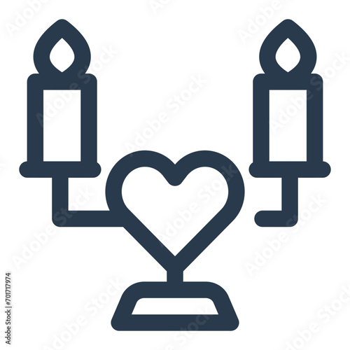 Candle Light Dinner Icon for Intimate Dinners