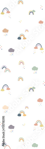 set of colorful rainbow pattern