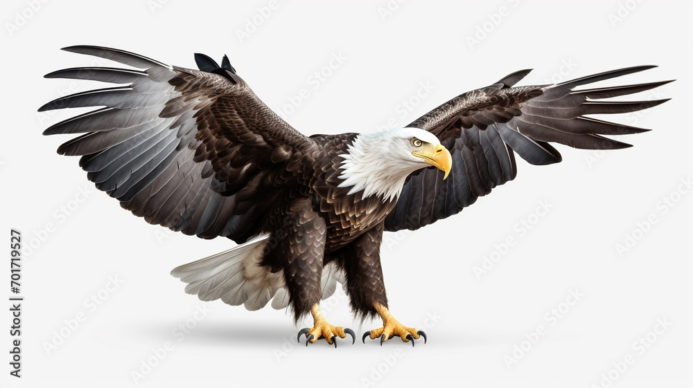 Naklejka premium Beautiful eagle isolated on white background