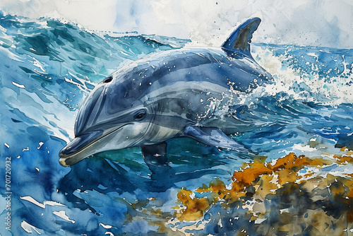 painting of a dolphin