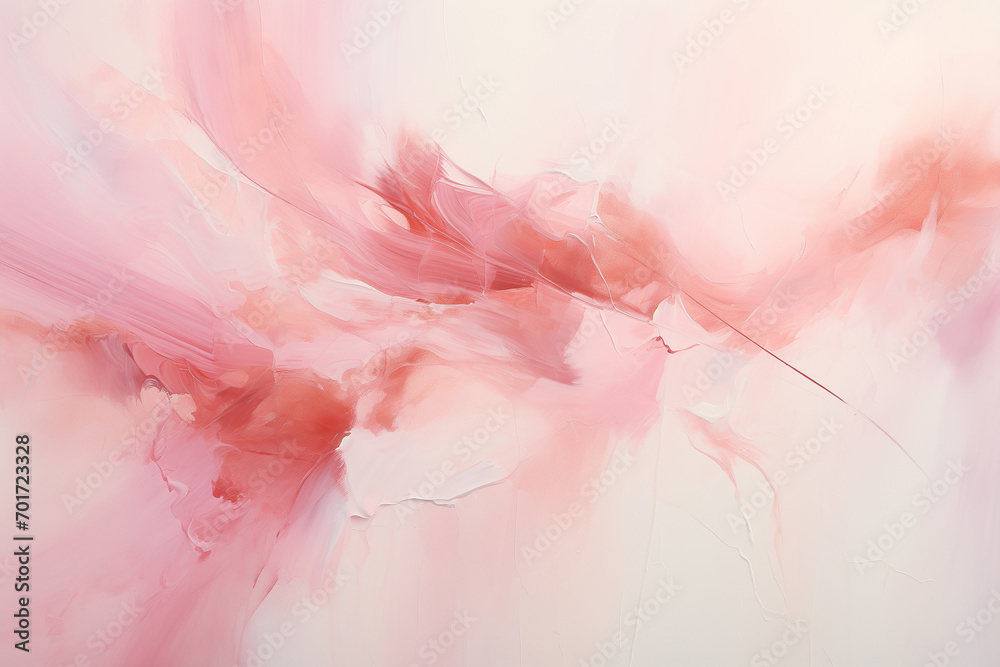 Abstract acrylic painting in pastel pink tone for background. Generative AI image.