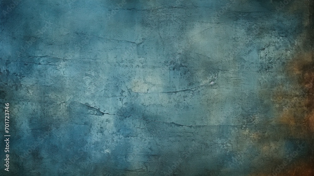 Blue Christmas background texture. Vintage textured holiday paper or wallpaper.