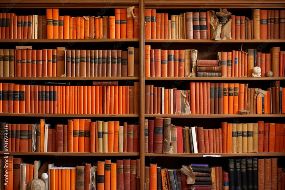 Wide Variety of Books in Different Formats Filling an Office Bookshelf, Inspiring Interior Design Wide Variety of Books in Different Formats Filling an Office Bookshelf, Inspiring Interior Design