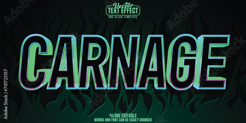 Carnage editable text effect, customizable game and movie 3D font style