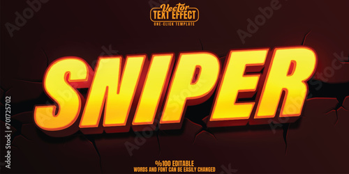 Soldier editable text effect, customizable sniper and war 3D font style