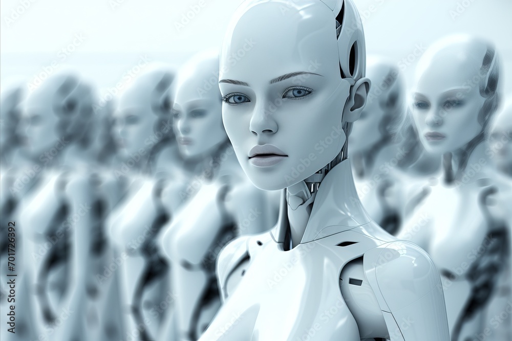 Diverse robots, humanoids, and AI collaborating in a futuristic interconnected society Diverse robots, humanoids, and AI collaborating in a futuristic interconnected society