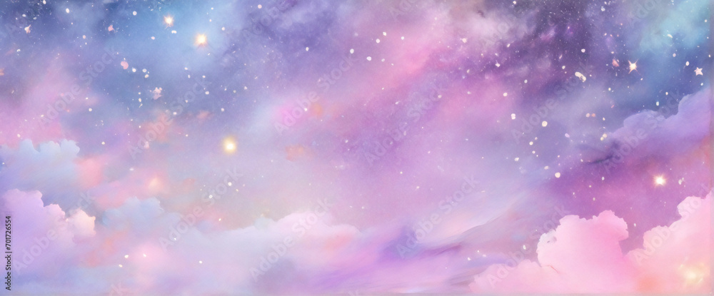 custom made wallpaper toronto digitalPurple unicorn background. Pastel watercolor sky with glitter stars and bokeh. Fantasy galaxy with holographic texture. Magic marble space.