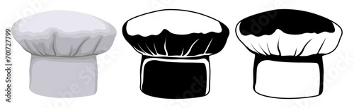 Set collection chef hat icon vector illustration
