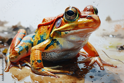 painting of a frog