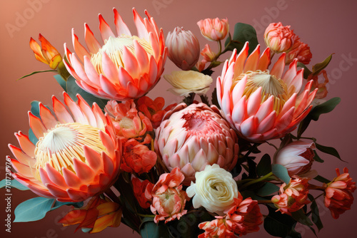 Flower arrangement from protea