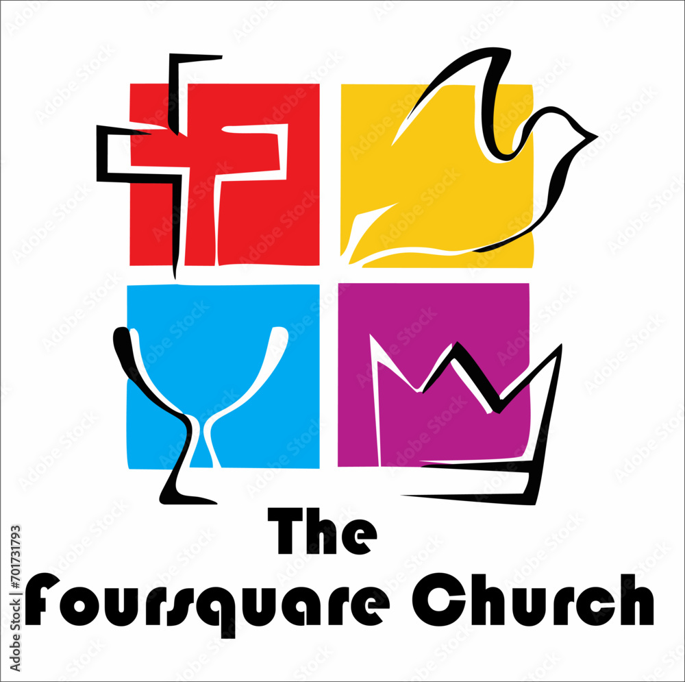 the foursquare church illustration vector the foursquare church illustration vector