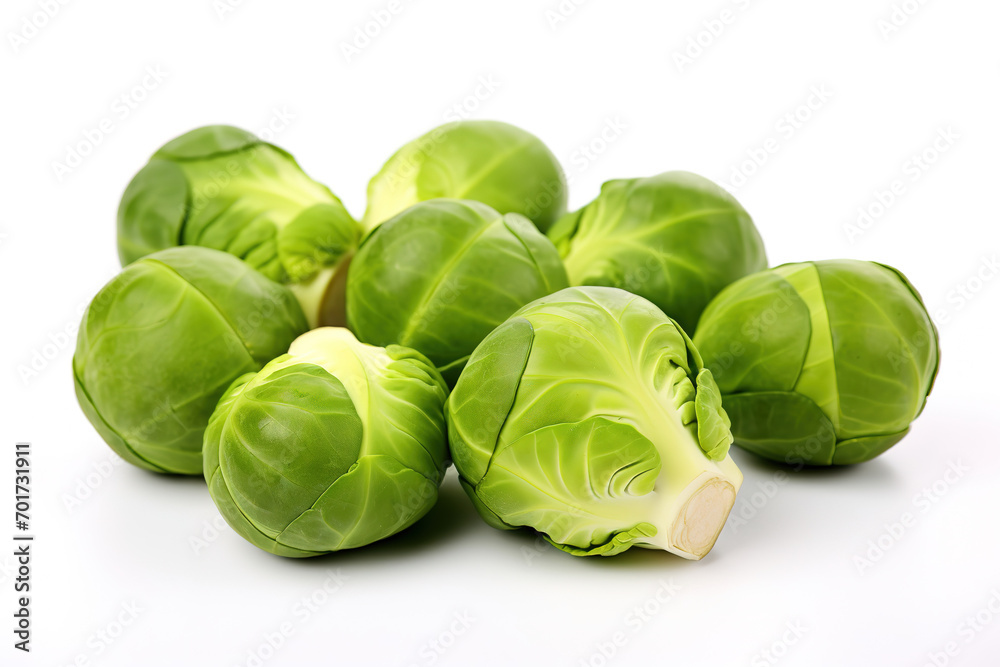 Brussels sprouts isolated on white background Brussels sprouts isolated on white background
