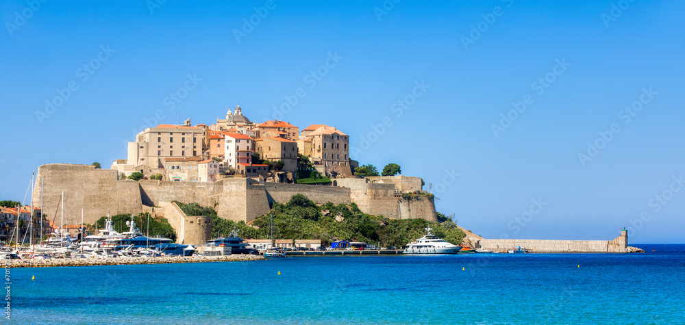 View of the Citadel of Calvi on Corsica, France