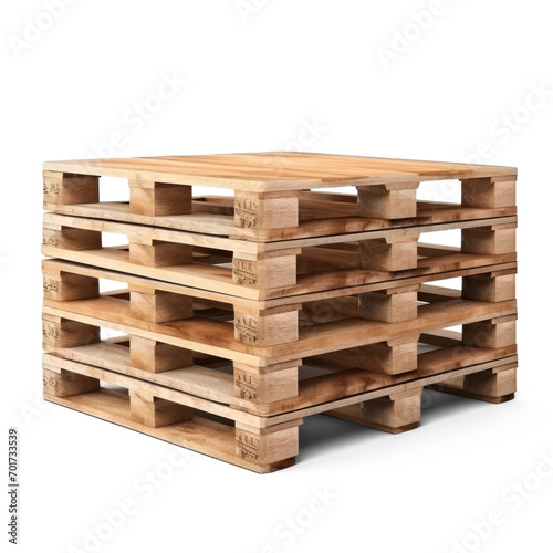 stack of wooden pallets on isolate transparency background  PNG
